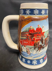 Vintage 1995 Anheuser Busch Budweiser Holiday Stein Mug Lighting the Way Home