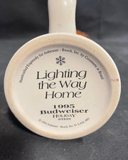 Vintage 1995 Anheuser Busch Budweiser Holiday Stein Mug Lighting the Way Home