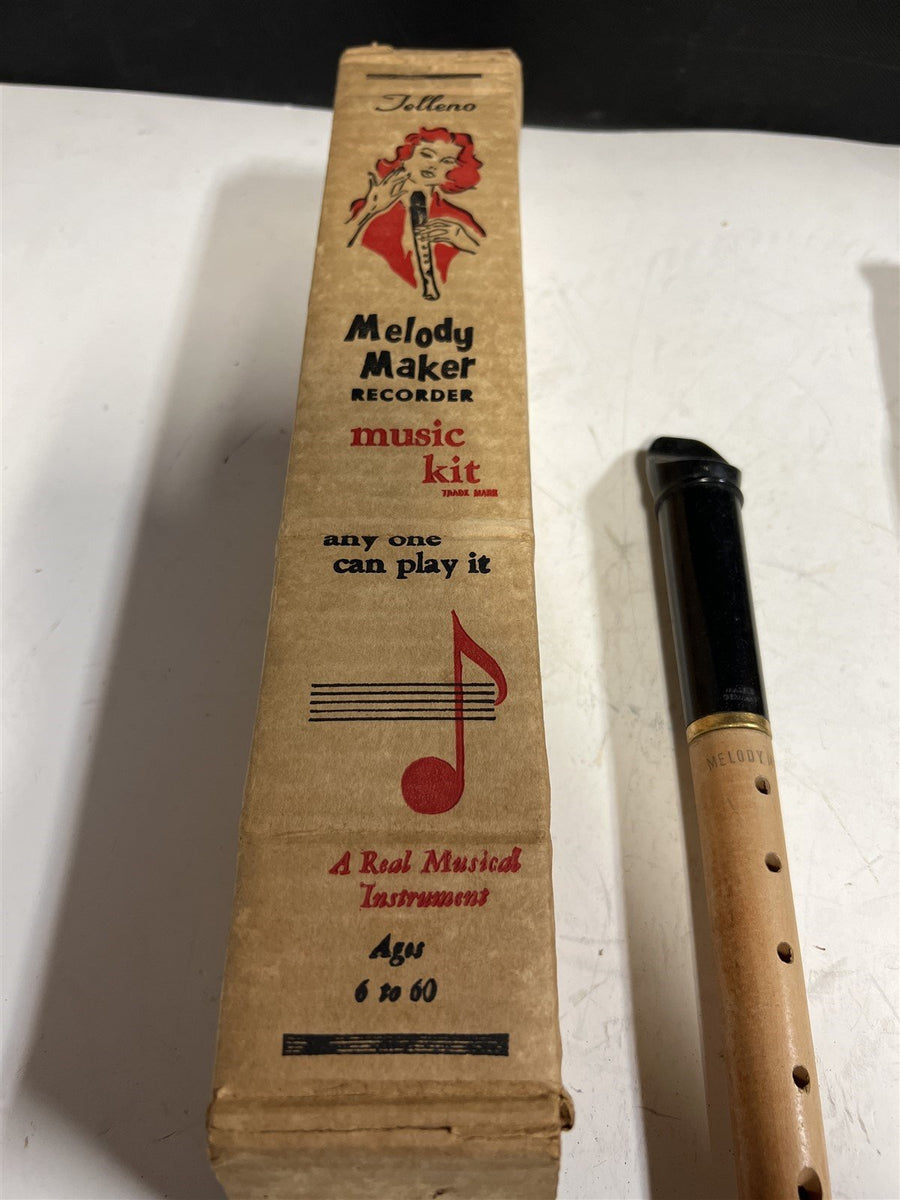 Vintage Telleno Melody Maker Music Kit Recorder in Box