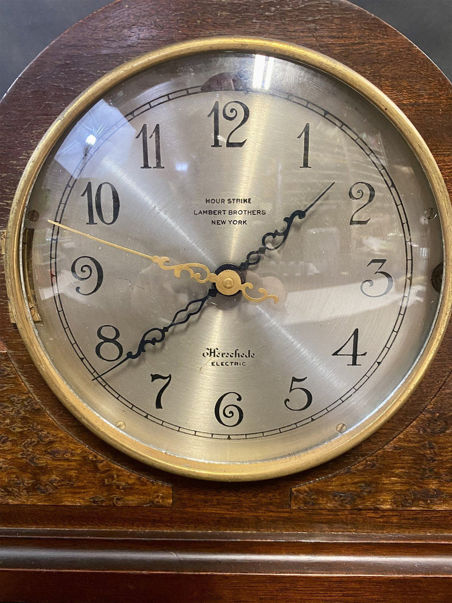 Antique Wooden Lambert Brothers Telechron Electric Mantel Clock