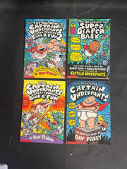 Captain Underpants and Super Diaper Baby Lot of 4 Books