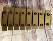 Vintage Tudor Tone 8 Note Metal Toy Xylophone Instrument USA