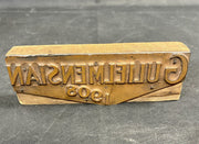 Antique Copper Embossing Stamp Gulielmensian 1908 (Williams College Yearbook)