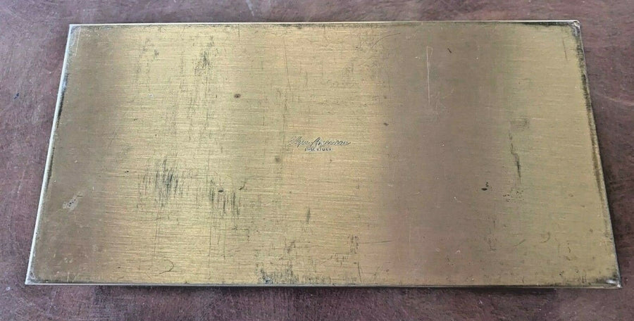 Beautiful Vintage Elgin American Gold Etched Box Compact