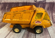 Vintage Small Yellow Pressed Metal Tonka Dump Truck