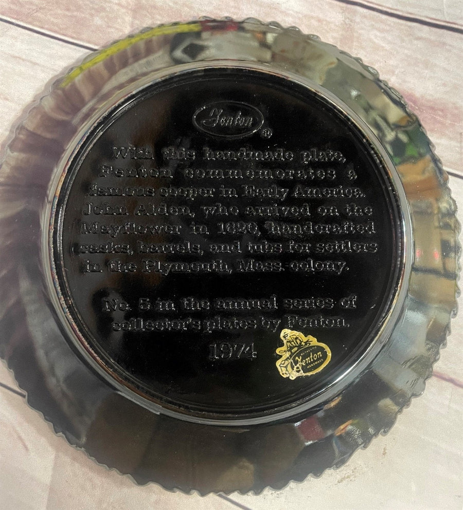 Vintage Carnival Glass Fenton Annual Decorative Collectors Plate 1974