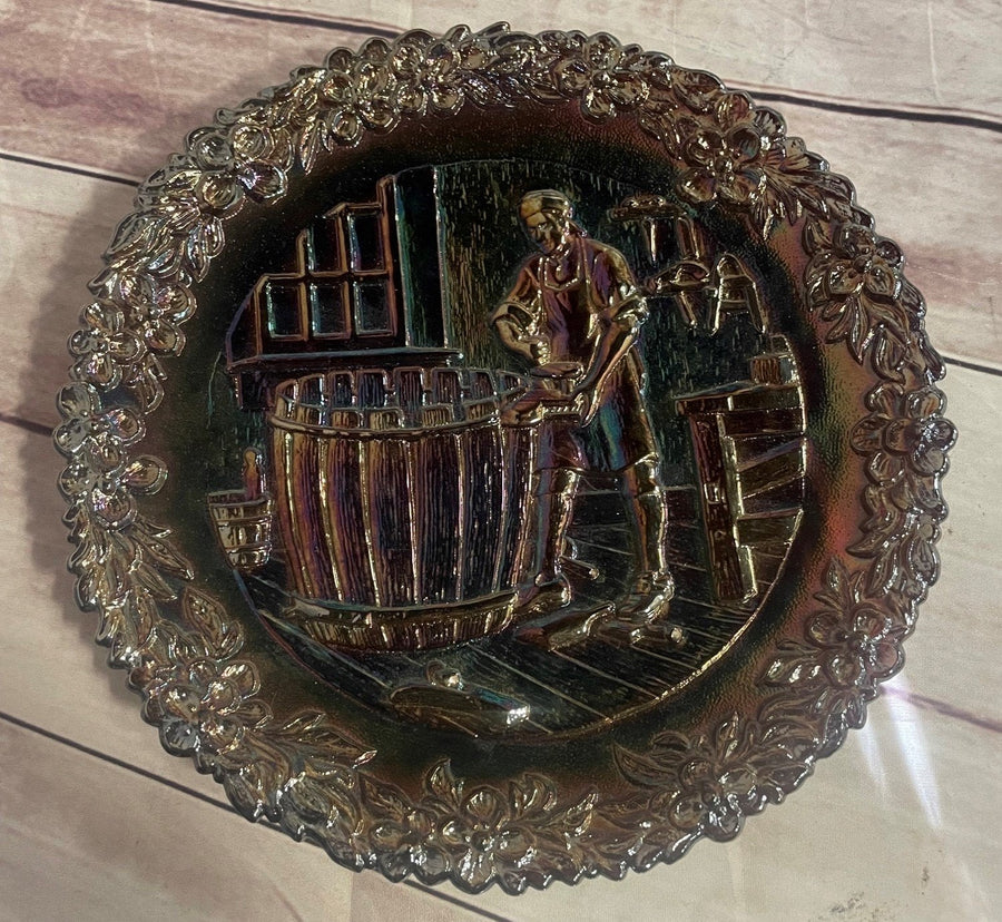 Vintage Carnival Glass Fenton Annual Decorative Collectors Plate 1974