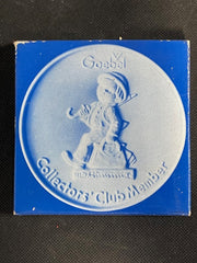 Vintage Goebel 1976 Collectors Club Member Merry Wanderer 4" Plate Coaster