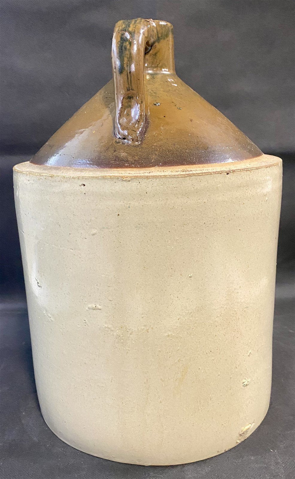 RARE Antique Primitive 2 Gallon Stoneware Glazed Pottery Jug / Crock