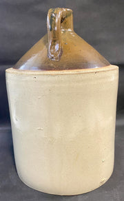 RARE Antique Primitive 2 Gallon Stoneware Glazed Pottery Jug / Crock