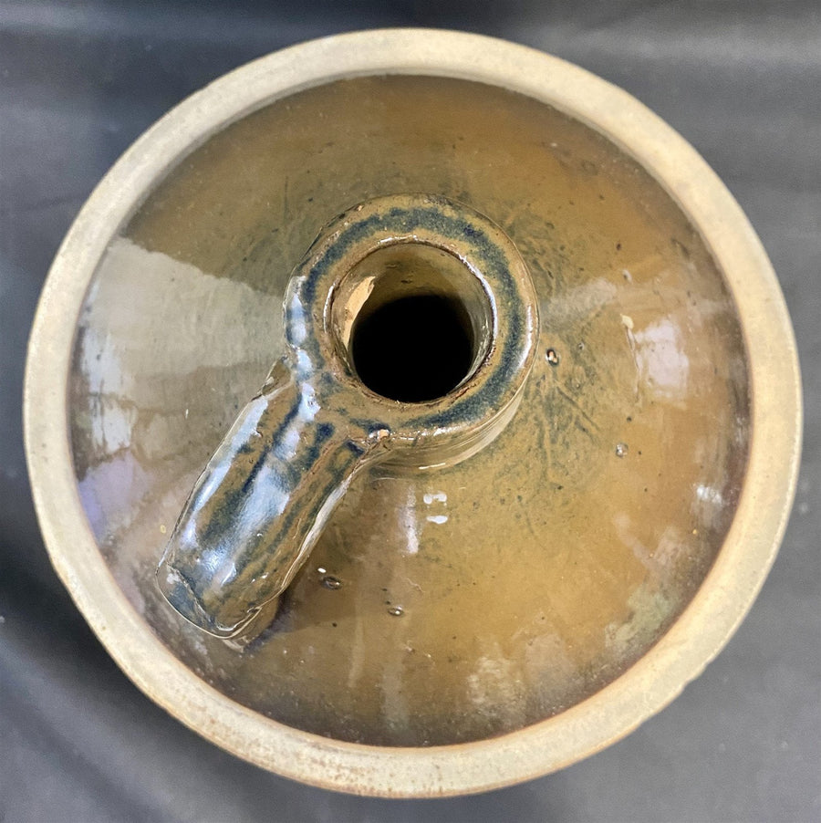 RARE Antique Primitive 2 Gallon Stoneware Glazed Pottery Jug / Crock
