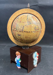 Vintage 1977 George-Good Corp Spinning World Globe Music Box Hong Kong