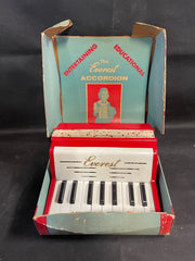 Vintage 1950's Everest Children's Trainer Training Piano Accordion w/ Box