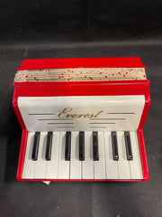 Vintage 1950's Everest Children's Trainer Training Piano Accordion w/ Box