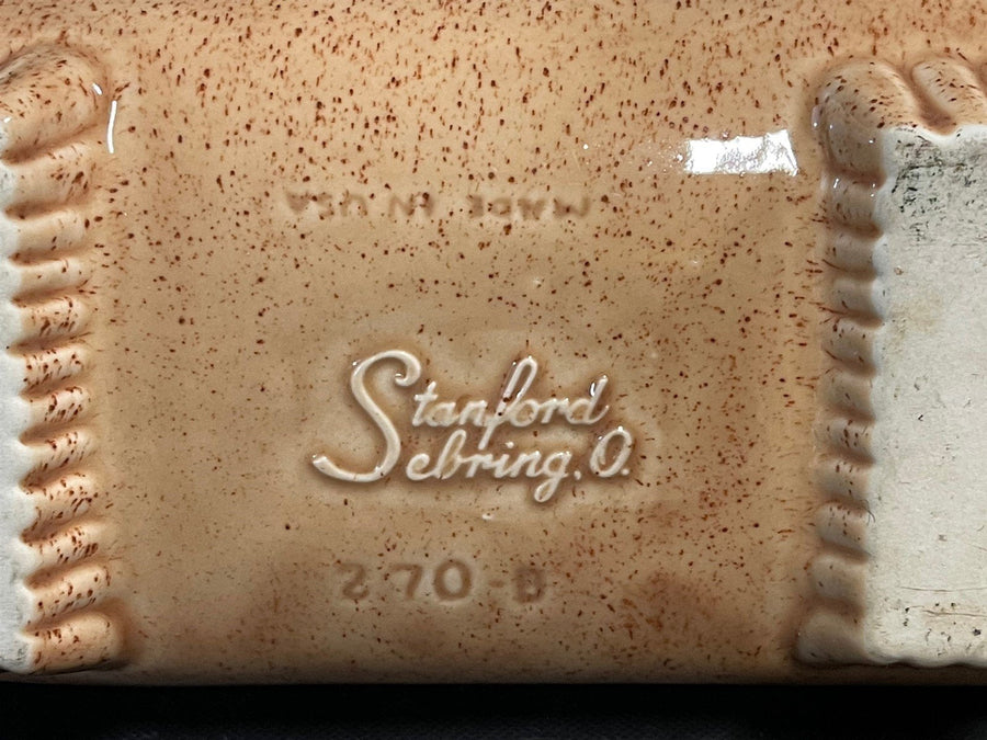 Vintage Mid Century Modern Stanford Sebring Pottery Tan Planter 270-B USA