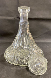 Antique Cut Glass Nautical Ship's Decanter with Stopper