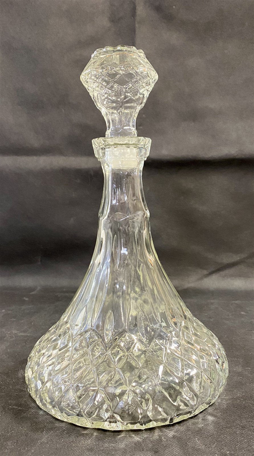 Antique Cut Glass Nautical Ship's Decanter with Stopper