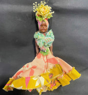 Retro 1960s Vintage Chiquita Banana Plastic Doll Souvenir Yellow Dress