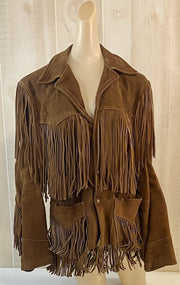 1970s Suede Leather Fringe Tregg's Westernwear Jacket (Worn by a Rock Band)