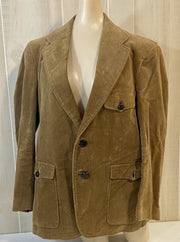 F.W. Woolworth Company Vintage Tan Velveteen Blazer