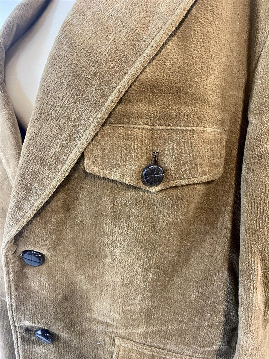 F.W. Woolworth Company Vintage Tan Velveteen Blazer