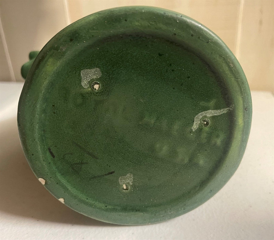 Vintage Mid Century Ceramic Green Sunflower Haeger Floral Vase