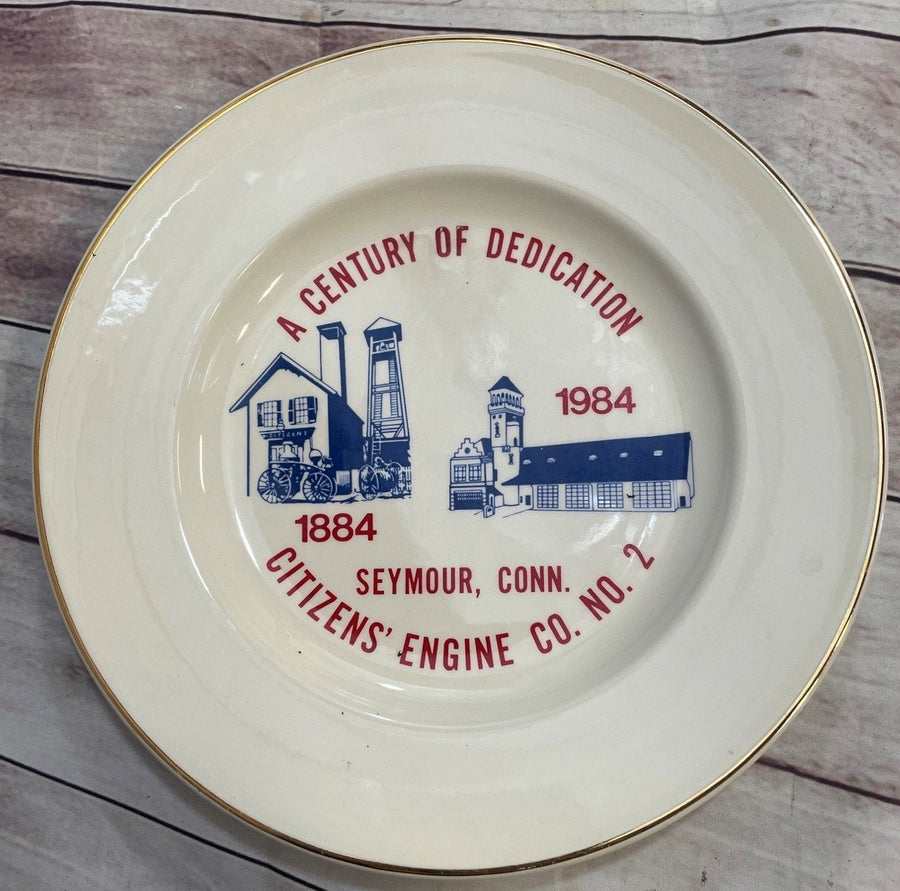 Citizens' Engine Seymour Ct Collectible Dedication Ceramic Plate