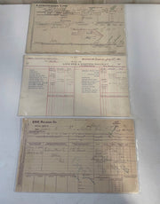 Antique Railroad Company Interline Way-bill Inventory Sheets