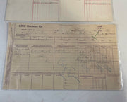 Antique Railroad Company Interline Way-bill Inventory Sheets