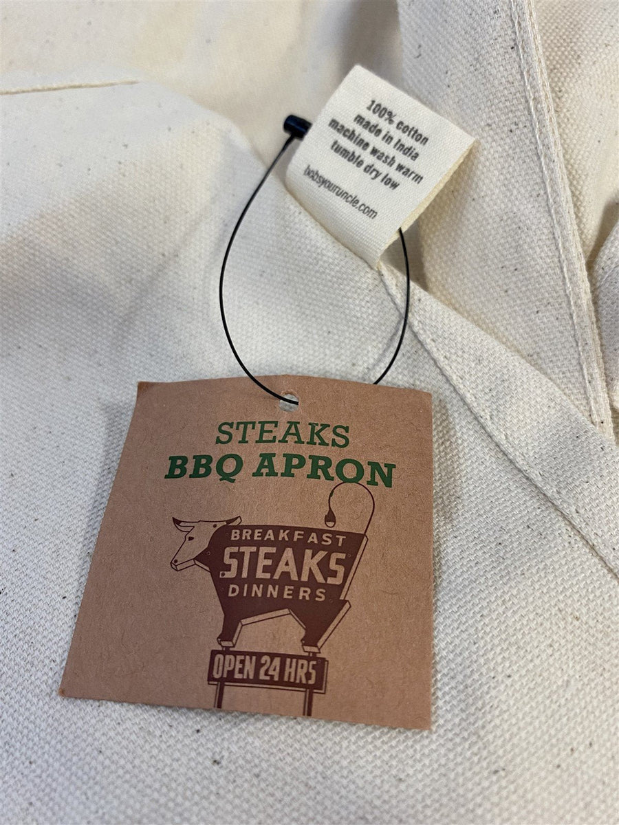 100% Cotton BBQ Apron with Roadside Diner Sign Design Print