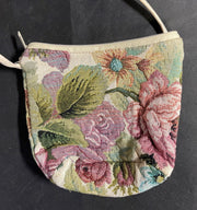Vintage Style Stitched Flower Print Long Strap Small Purse
