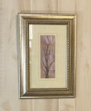 Framed and Matted Black and White Sketched Tulip Wall Art Hanging Made in Canada