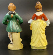 MCM Vintage Colonial Man and Woman Hand Painted in Japan Figurines