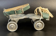 Vintage Adjustable Strap and Lace on Metal Hustler Toy Co. Whizzer Roller Skates