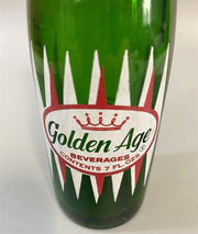 Green Vintage Golden Age Glass Soda Bottle Bottled in Youngstown, Ohio (OH)