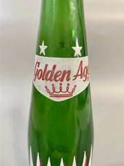 Green Vintage Golden Age Glass Soda Bottle Bottled in Youngstown, Ohio (OH)