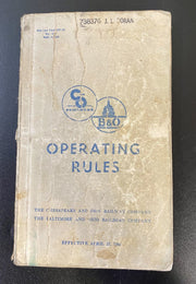 Chesapeake and Ohio, Baltimore and Ohio Railroads Operating Rules Booklet