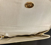 Vintage Gold Pleather Snap Closure Strapless Formal Evening Clutch Purse Handbag