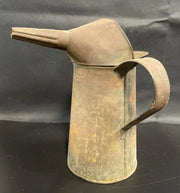Antique Triplex Galvanized Rustic Auto Oil 1 Quart Metal Tin Can