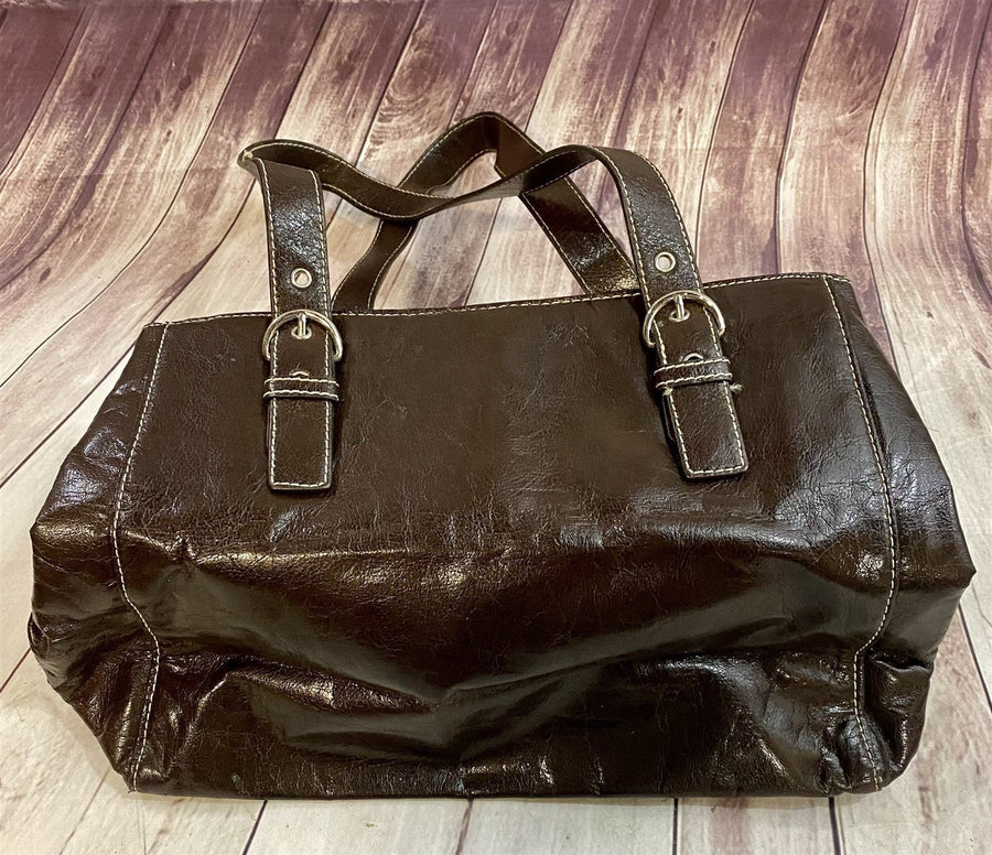 Vintage Brown Nine West Handbag Purse with Matching Attached Wallet