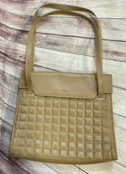 Tan Vintage The Sak by Elliott Lucca Magnetic Clasp Quilted Front Handbag Purse