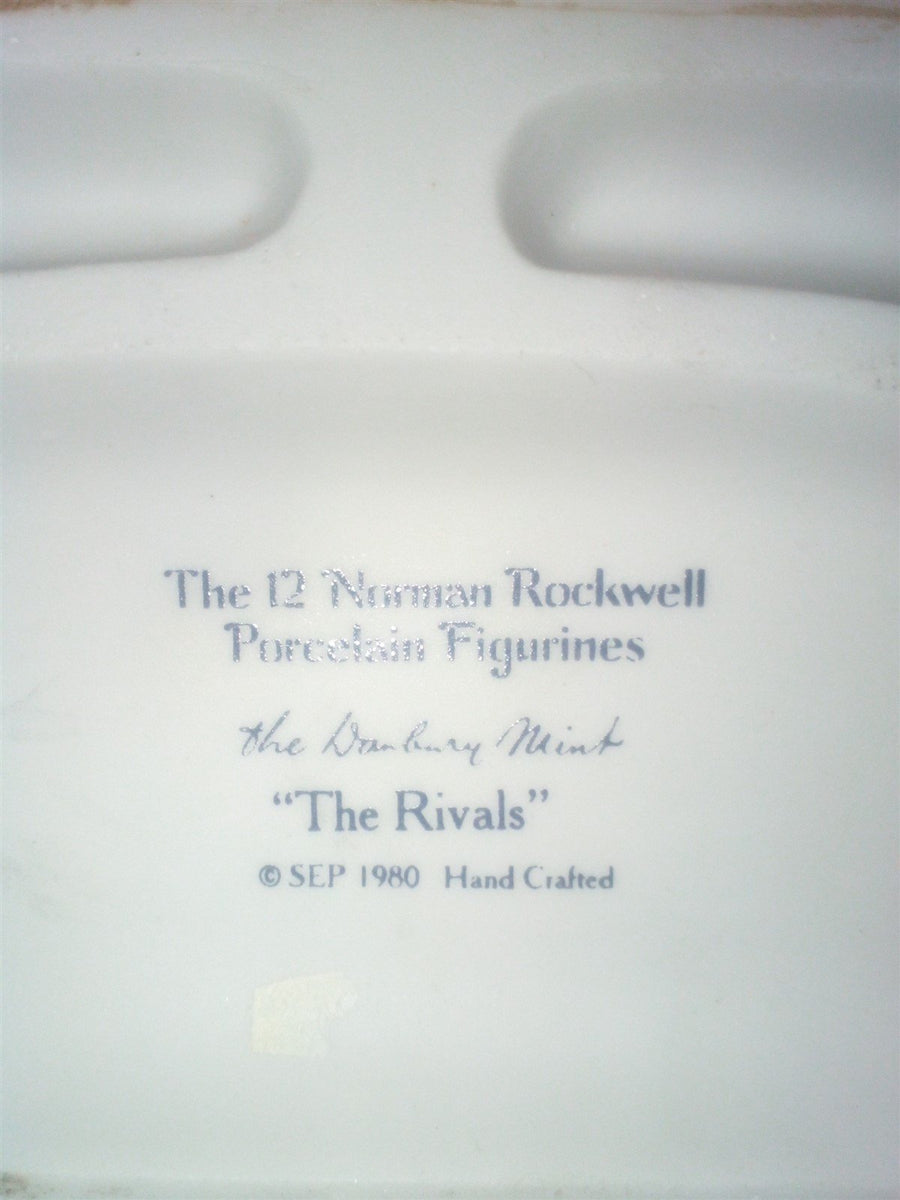 Norman Rockwell Porcelain Figurine, "The Rivals" SEP 1980