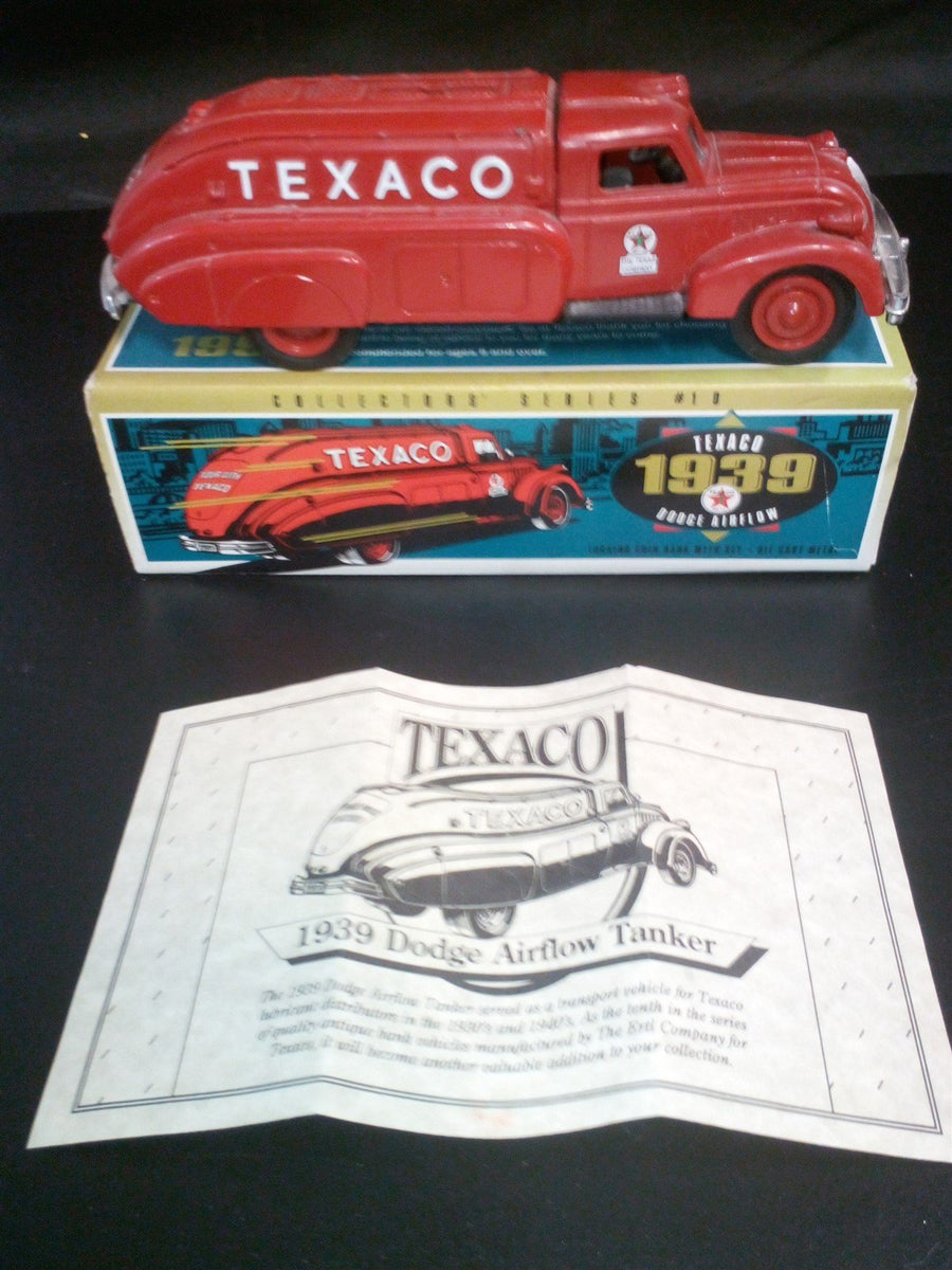 Texaco 1939 Dodge Airflow Replica With Locking Coin Bank