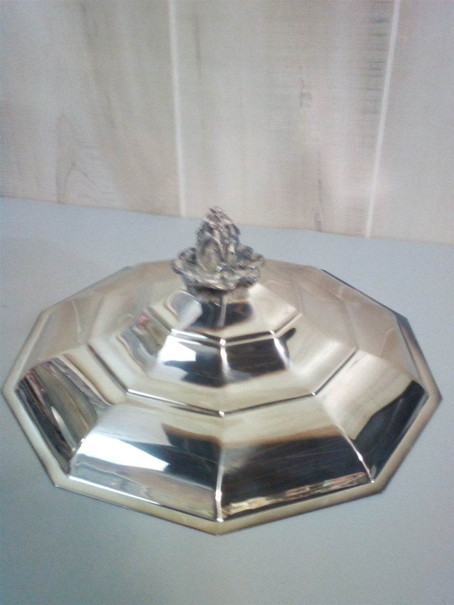 Sheffield Silverplated Covered Chaffing Dish With Burner 4pc Set