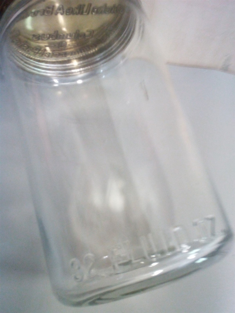 Gluey Vintage Paste Jar 32oz Clear Glass With Lid