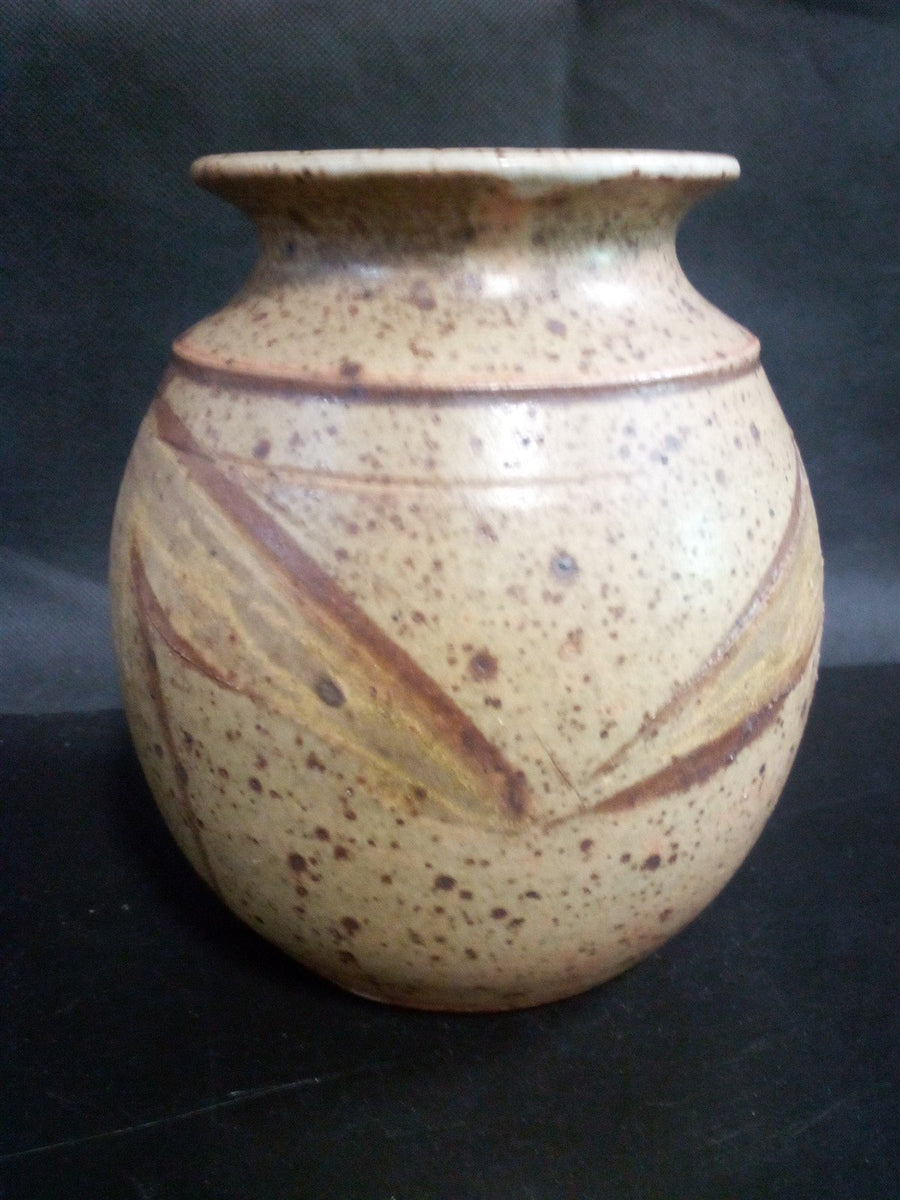 Vintage Brown Pottery 2 pc Set Country Chic Boho Chic