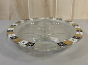 Mid Century MCM Inland Glass Atomic Starburst Pattern Meat Serving Platter