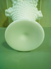 Milkglass Fluted Vase With Ruffles Hobnail