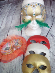 Masquerade Mardi Gras Masks Vintage Lot of 5 Italy