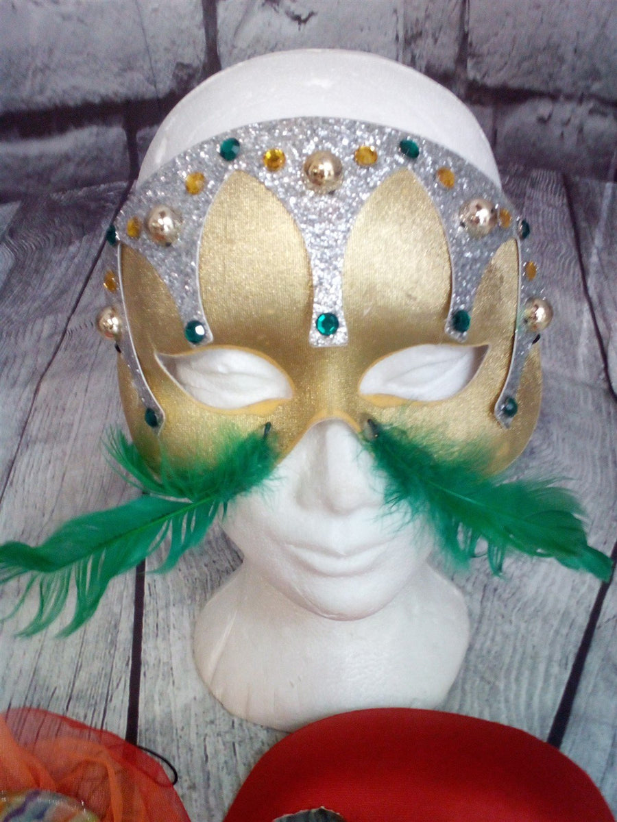 Masquerade Mardi Gras Masks Vintage Lot of 5 Italy